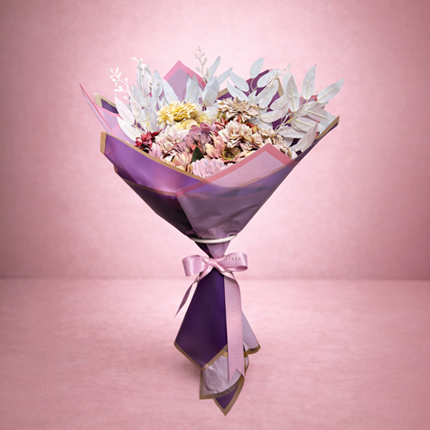 erzurum mor çiçek buketi premium çiçek buketi aynı gün