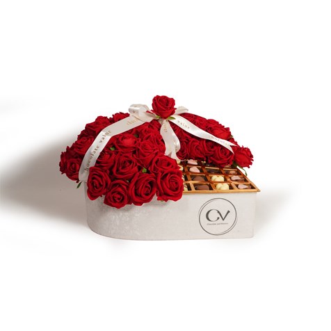 kırmızı gül kutu